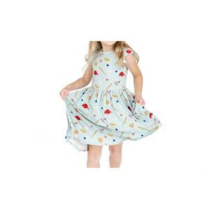 NEW EMERSON AND FRIENDS girl's play ball baseball short sleeve bamboo twirl dres